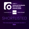 Shortlisted - The most popular graduate recruiter in law award 2025, sponsored by Cibyl